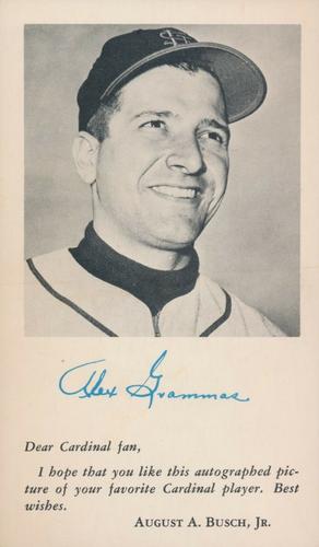 1954 St. Louis Cardinals Photocards #NNO Alex Grammas Front