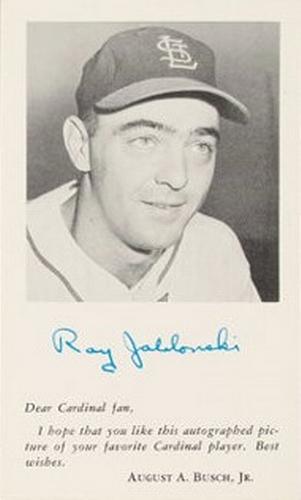 1954 St. Louis Cardinals Photocards #NNO Ray Jablonski Front