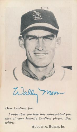1954 St. Louis Cardinals Photocards #NNO Wally Moon Front