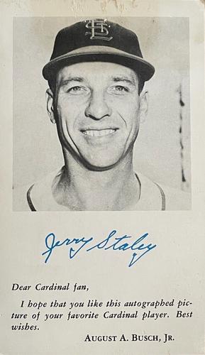 1954 St. Louis Cardinals Photocards #NNO Jerry Staley Front