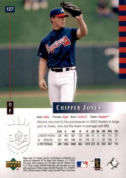 2003 SP Authentic #127 Chipper Jones Back
