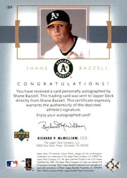 2003 SP Authentic #189 Shane Bazzell Back