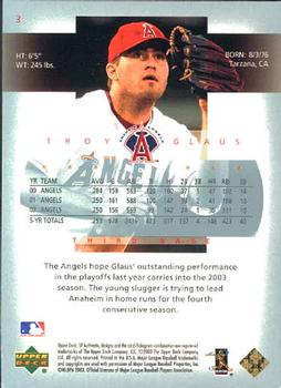 2003 SP Authentic #3 Troy Glaus Back