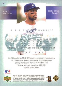 2003 SP Authentic #62 Fred McGriff Back