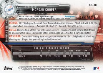 2017 Bowman Draft - Silver #BD-30 Morgan Cooper Back
