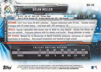 2017 Bowman Draft - Silver #BD-45 Brian Miller Back