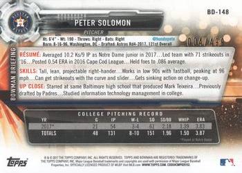 2017 Bowman Draft - Silver #BD-148 Peter Solomon Back