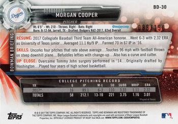2017 Bowman Draft - Blue #BD-30 Morgan Cooper Back