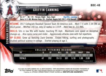 2017 Bowman Draft - Chrome #BDC-48 Griffin Canning Back