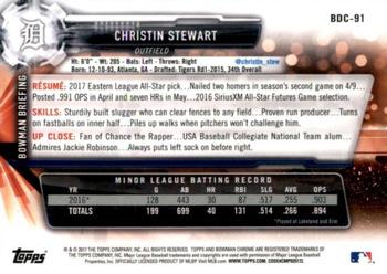2017 Bowman Draft - Chrome #BDC-91 Christin Stewart Back