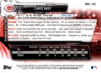 2017 Bowman Draft - Chrome #BDC-163 Chris Okey Back