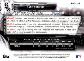 2017 Bowman Draft - Chrome #BDC-186 Dane Dunning Back