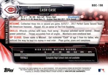 2017 Bowman Draft - Chrome #BDC-198 Cash Case Back