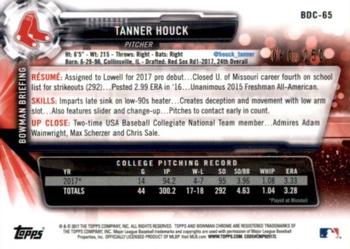 2017 Bowman Draft - Chrome Purple Refractor #BDC-65 Tanner Houck Back