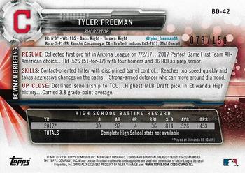 2017 Bowman Draft - Chrome Blue Refractor #BDC-42 Tyler Freeman Back