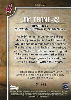 2017 Bowman Draft - MLB Draft History Gold Refractor #MLBD-JT Jim Thome Back