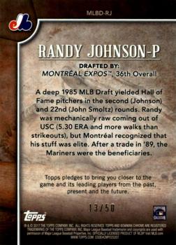 2017 Bowman Draft - MLB Draft History Gold Refractor #MLBD-RJ Randy Johnson Back