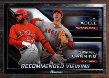 2017 Bowman Draft - Recommended Viewing #RV-LAA Jo Adell / Griffin Canning Front