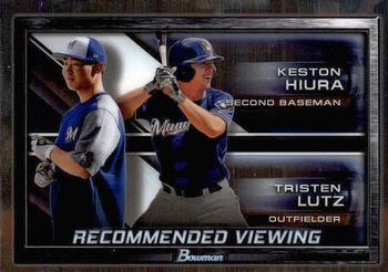 2017 Bowman Draft - Recommended Viewing #RV-MIL Keston Hiura / Tristen Lutz Front