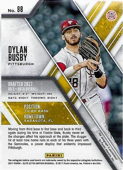 2017 Panini Elite Extra Edition - Autographs #88 Dylan Busby Back