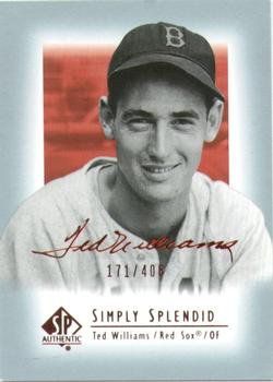 2003 SP Authentic - Simply Splendid #TW5 Ted Williams Front