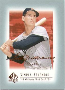 2003 SP Authentic - Simply Splendid #TW28 Ted Williams Front