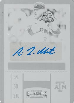 2017 Panini Elite Extra Edition - College Tickets Printing Plate Black #15 A.J. Minter Front