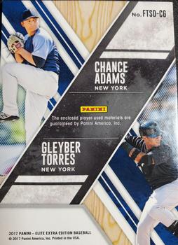 2017 Panini Elite Extra Edition - Future Threads Silhouettes Duals #FTSD-CG Chance Adams / Gleyber Torres Back