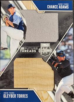 2017 Panini Elite Extra Edition - Future Threads Silhouettes Duals #FTSD-CG Chance Adams / Gleyber Torres Front