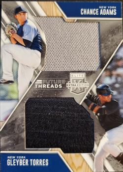 2017 Panini Elite Extra Edition - Future Threads Silhouettes Duals Silver #FTSD-CG Chance Adams / Gleyber Torres Front