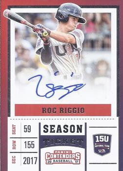 2017 Panini Elite Extra Edition - USA Baseball Tickets #USAT-RR Roc Riggio Front