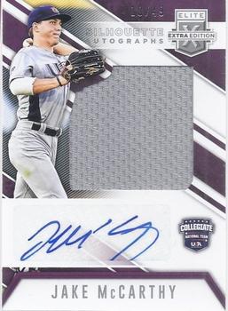 2017 Panini Elite Extra Edition - USA Collegiate National Team Silhouette Autographs Silver #USCS-JM Jake McCarthy Front