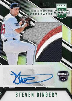 2017 Panini Elite Extra Edition - USA Collegiate National Team Silhouette Autographs Emerald #USCS-SG Steven Gingery Front