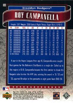 2003 SP Legendary Cuts #109 Roy Campanella Back