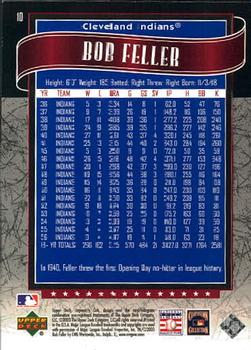 2003 SP Legendary Cuts #10 Bob Feller Back