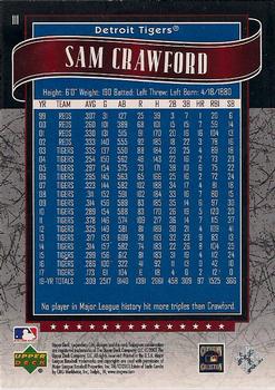 2003 SP Legendary Cuts #111 Sam Crawford Back