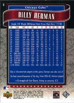 2003 SP Legendary Cuts #11 Billy Herman Back