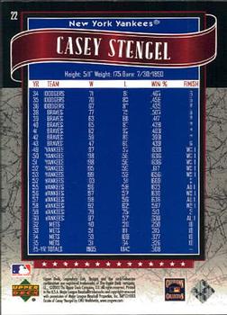 2003 SP Legendary Cuts #22 Casey Stengel Back