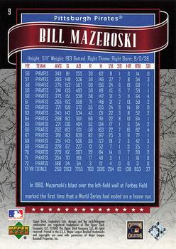 2003 SP Legendary Cuts #9 Bill Mazeroski Back