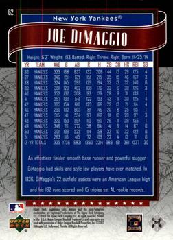 2003 SP Legendary Cuts #62 Joe DiMaggio Back