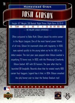 2003 SP Legendary Cuts #70 Josh Gibson Back