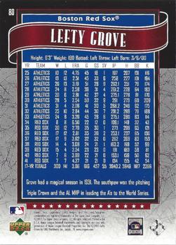 2003 SP Legendary Cuts #80 Lefty Grove Back