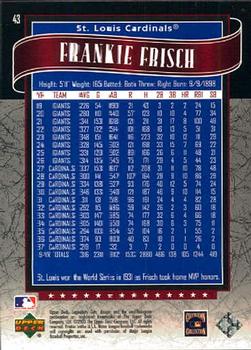 2003 SP Legendary Cuts #43 Frankie Frisch Back