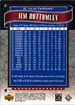 2003 SP Legendary Cuts #57 Jim Bottomley Back