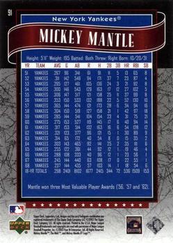 2003 SP Legendary Cuts #91 Mickey Mantle Back