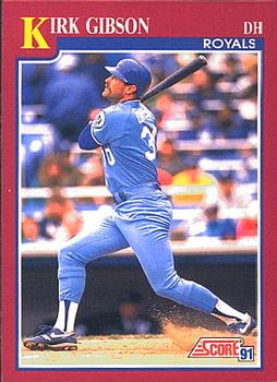 1991 Score Rookie & Traded #18T Kirk Gibson Front