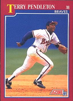 1991 Score Rookie & Traded #50T Terry Pendleton Front