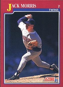 1991 Score Rookie & Traded #74T Jack Morris Front