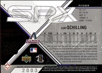 2003 SPx #7 Curt Schilling Back