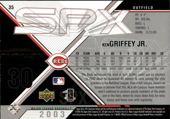 2003 SPx #35 Ken Griffey Jr. Back